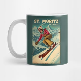 St. Moritz Switzerland Ski Mug